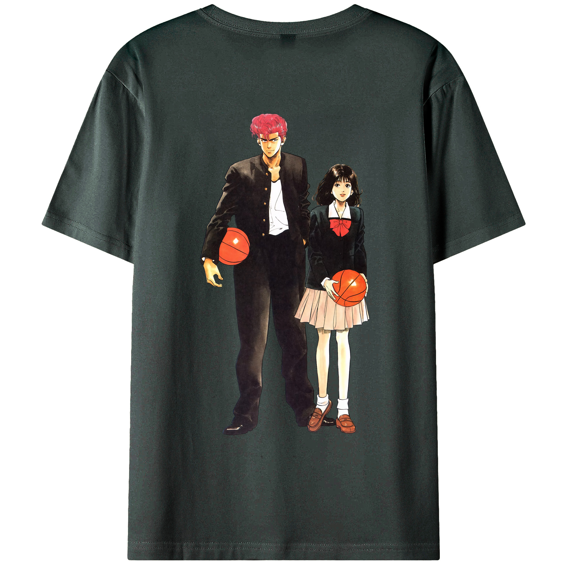 （画像用） SLAM DUNK／スラムダンク 綿100％ メンズ半袖Tシャツ（バックプリント） 通気性